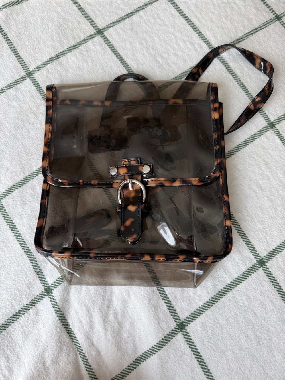 wild fable Clear Backpack with Tortoiseshell Trim